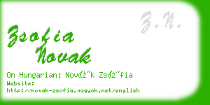 zsofia novak business card